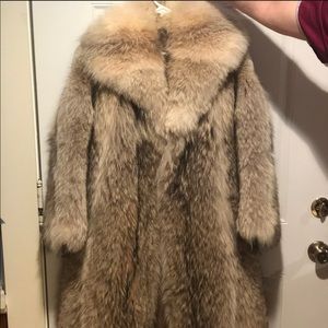 Vintage coyote fur coat